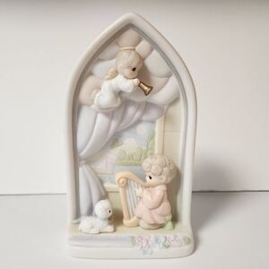 Precious Moments Chapel Angel Sheep Harp Figurine